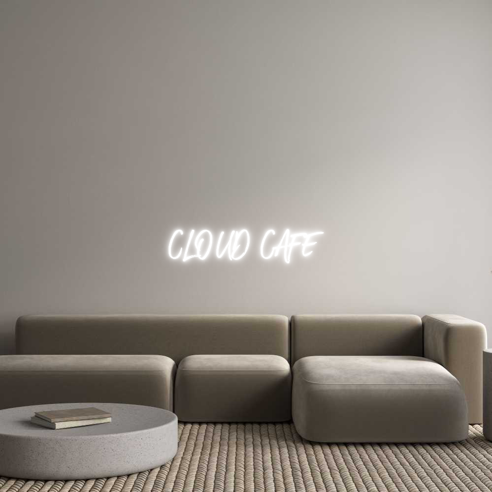 Custom Neon: CLOUD CAFE