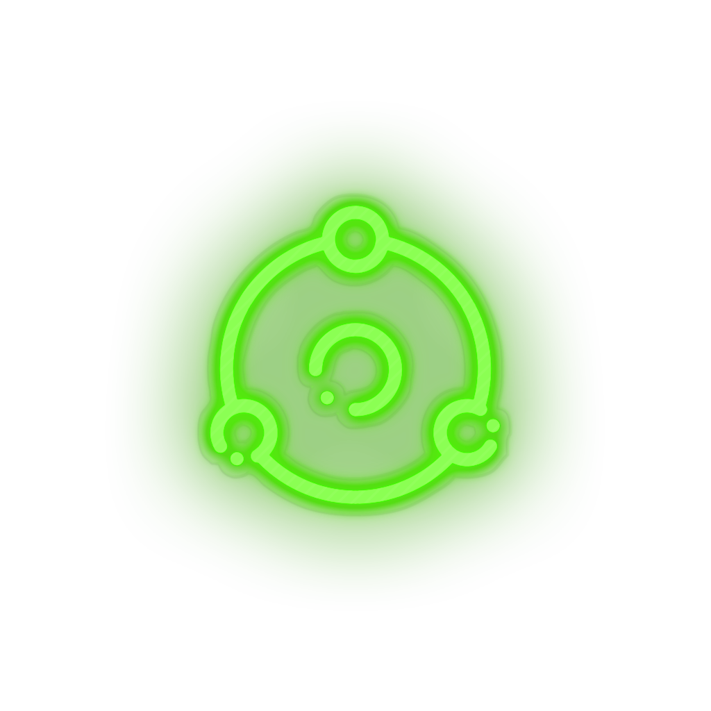 green 244_ion_coin_crypto_crypto_currency led neon factory