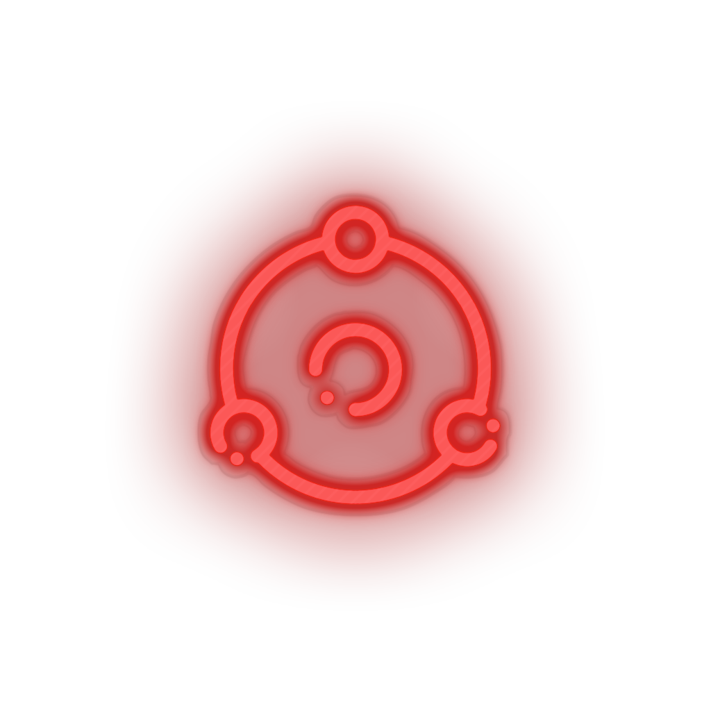 red 244_ion_coin_crypto_crypto_currency led neon factory