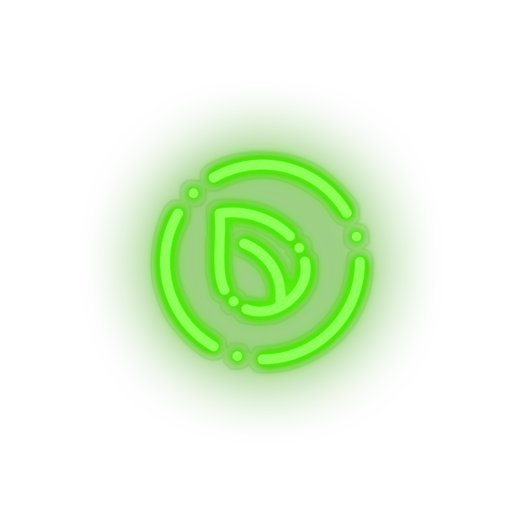 green 250_peer_coin_coin_crypto_crypto_currency led neon factory