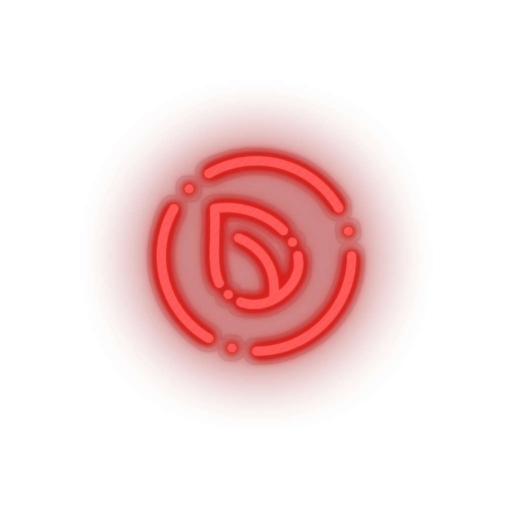 red 250_peer_coin_coin_crypto_crypto_currency led neon factory