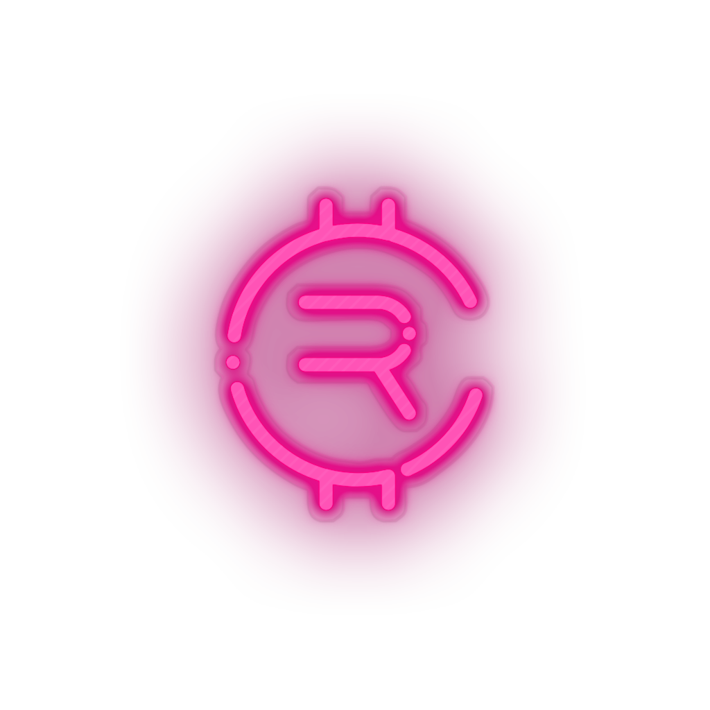 pink 255_rubycoin_coin_crypto_crypto_currency led neon factory