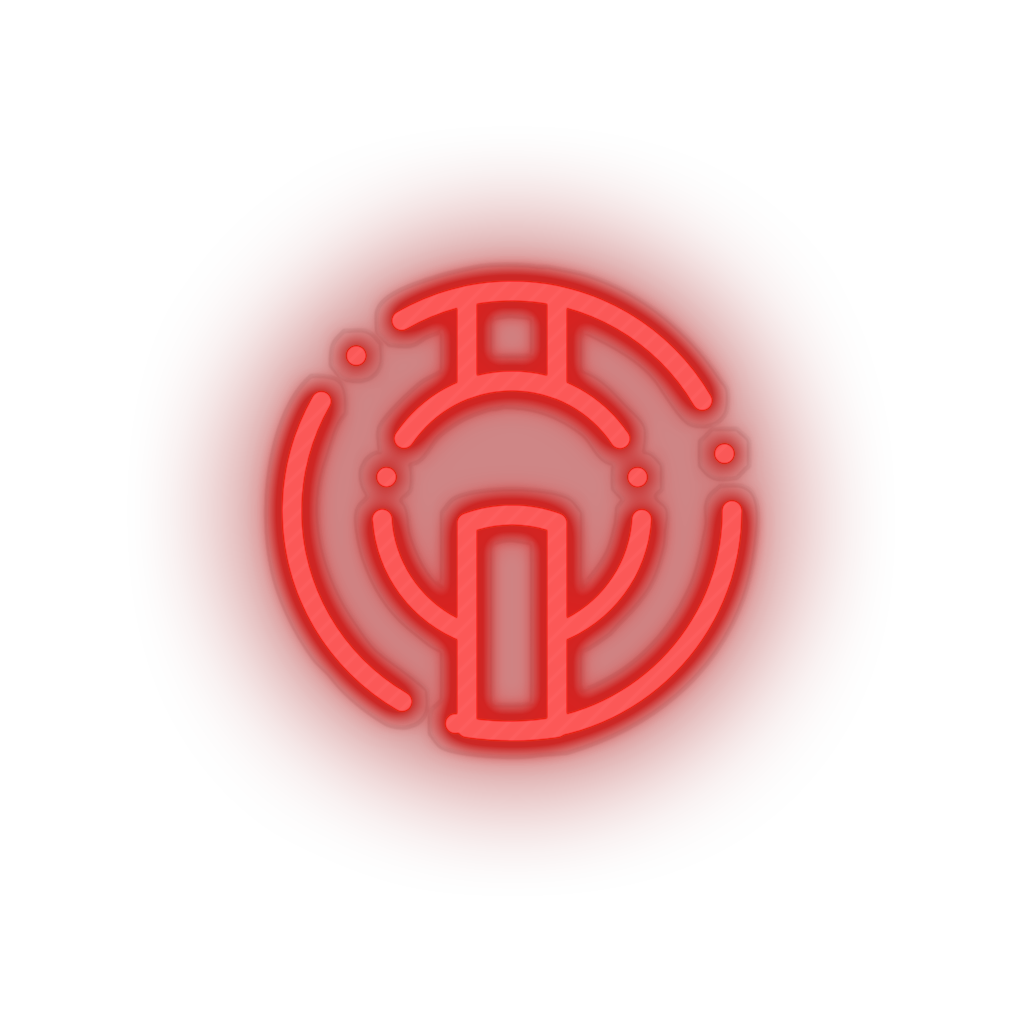 red 294_io_coin_coin_crypto_crypto_currency led neon factory