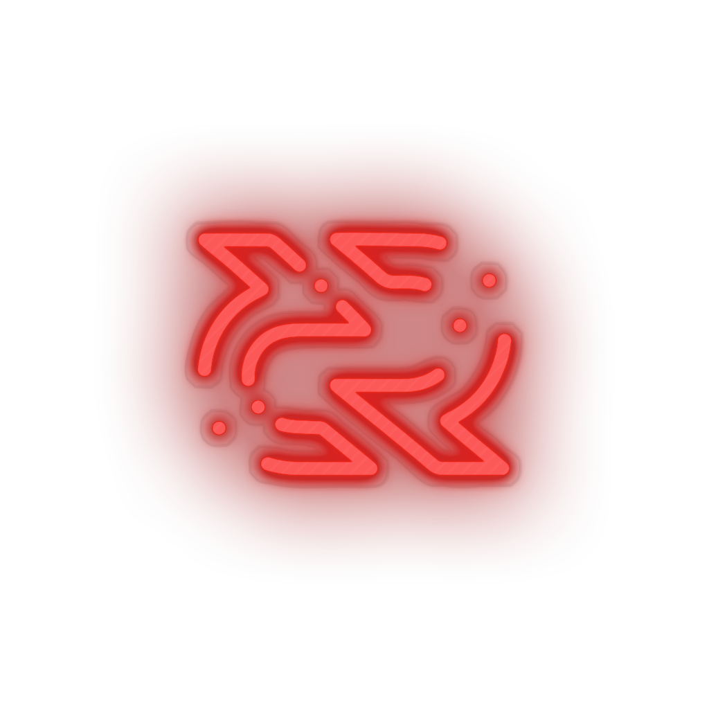 red 300_decreed_blockchain_coin_cryptocurrency_reward led neon factory