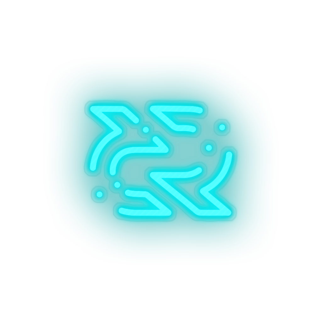 ice_blue 300_decreed_blockchain_coin_cryptocurrency_reward led neon factory