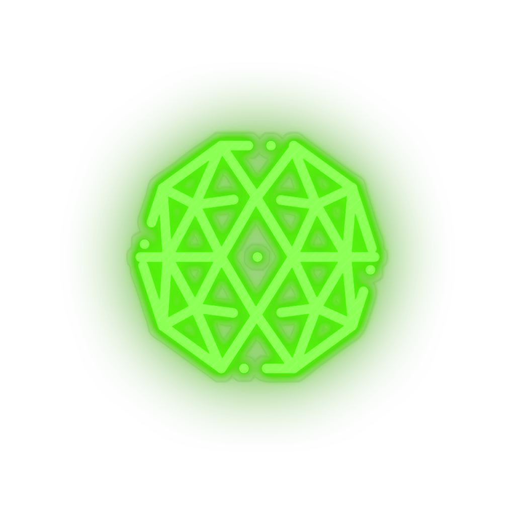 green 308_qtum_coin_crypto_crypto_currency led neon factory