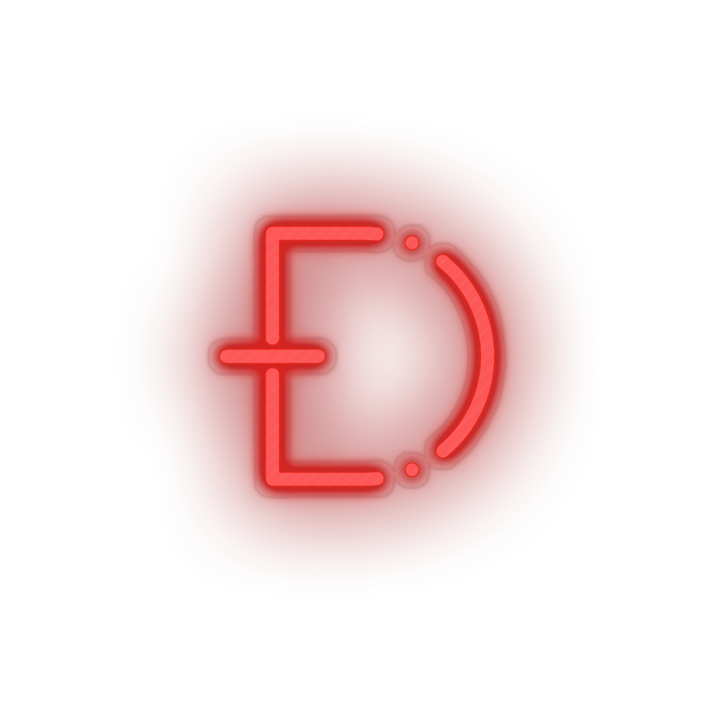 red 315_dogecoin_coin_crypto_cryptocurrency_currency led neon factory