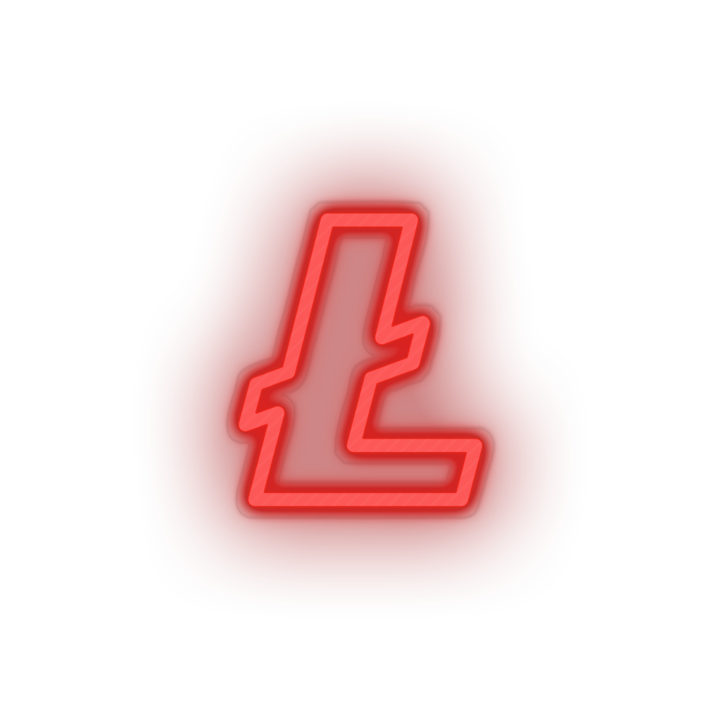 red 319_coin_cryptocurrency_lite_coin_money led neon factory