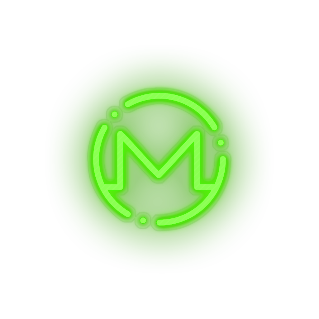 green 324_monero_coin_crypto_crypto_currency led neon factory
