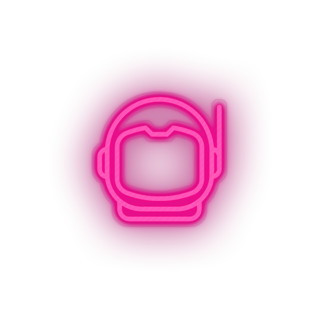pink astronaut led adventure astronaut astronomy cosmonaut helmet outer space space neon factory