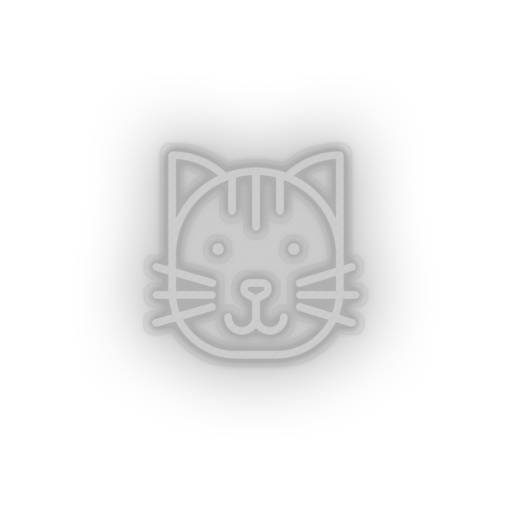 white cat led animal carnivore cartoon cat house pet pet zoo neon factory