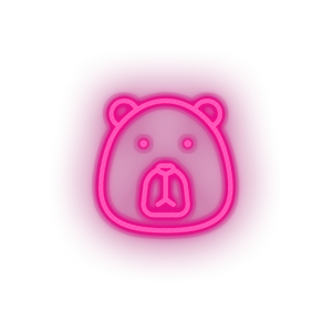 bear Animal bear carnivore cartoon fauna head zoo Neon led factory