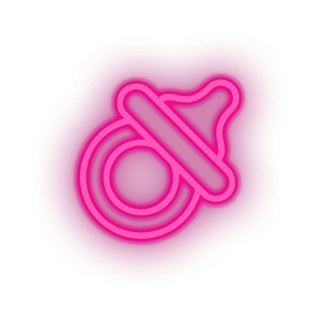 pink care pacifier kid baby child children family led neon factory