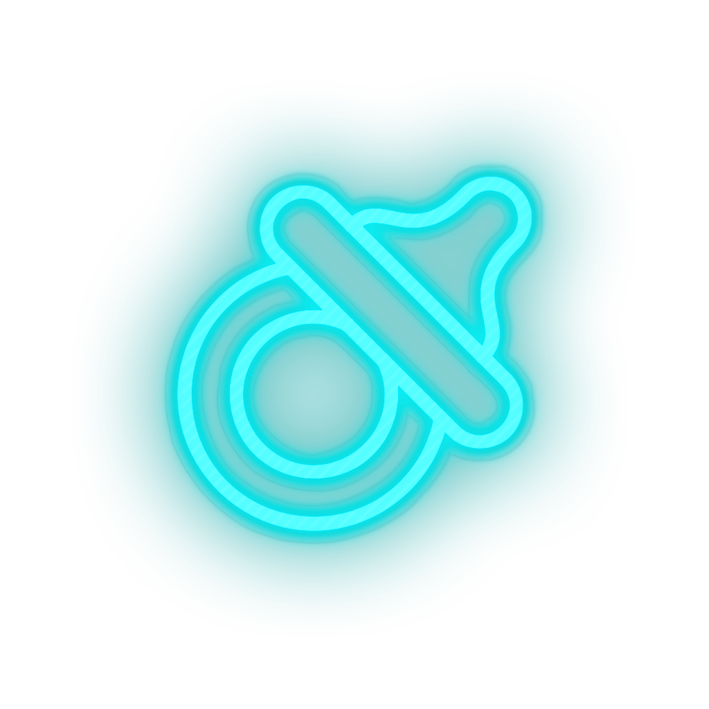 ice_blue care pacifier kid baby child children family led neon factory