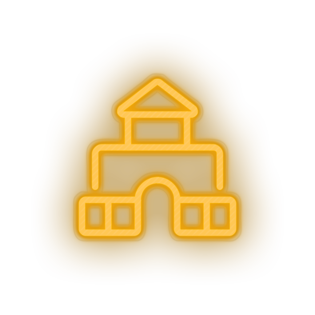 warm_white castle family children house child educative kid baby educational led neon factory