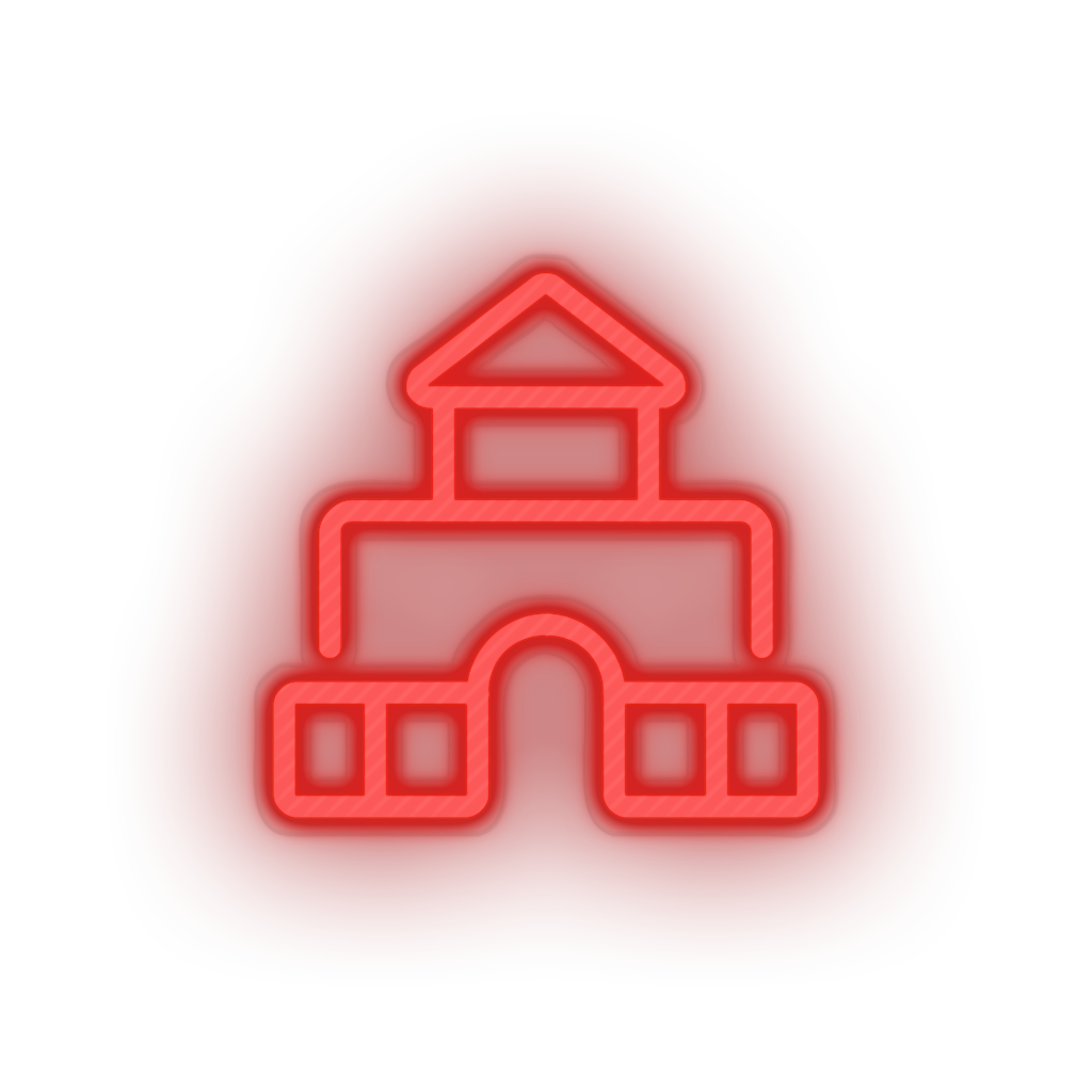 red castle family children house child educative kid baby educational led neon factory