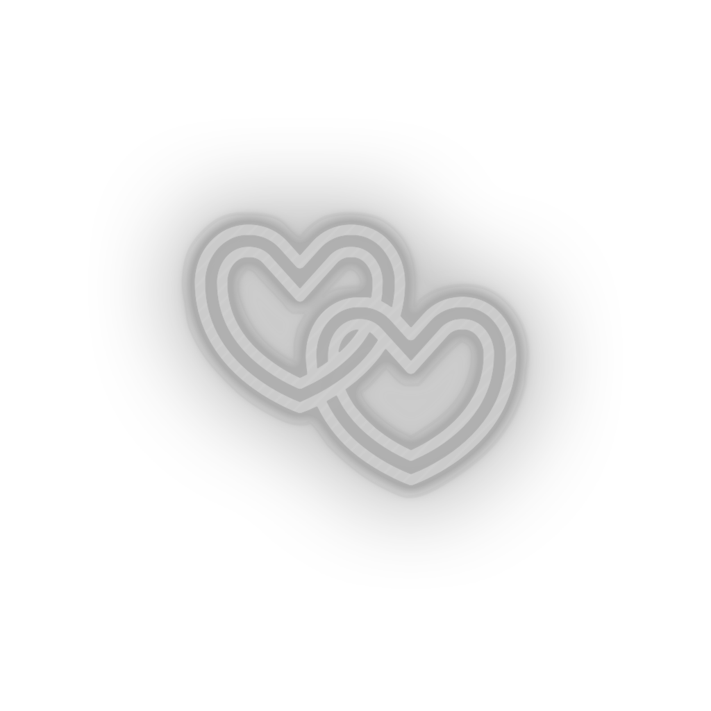 white chain led chain heart key love relationship romance valentine day neon factory