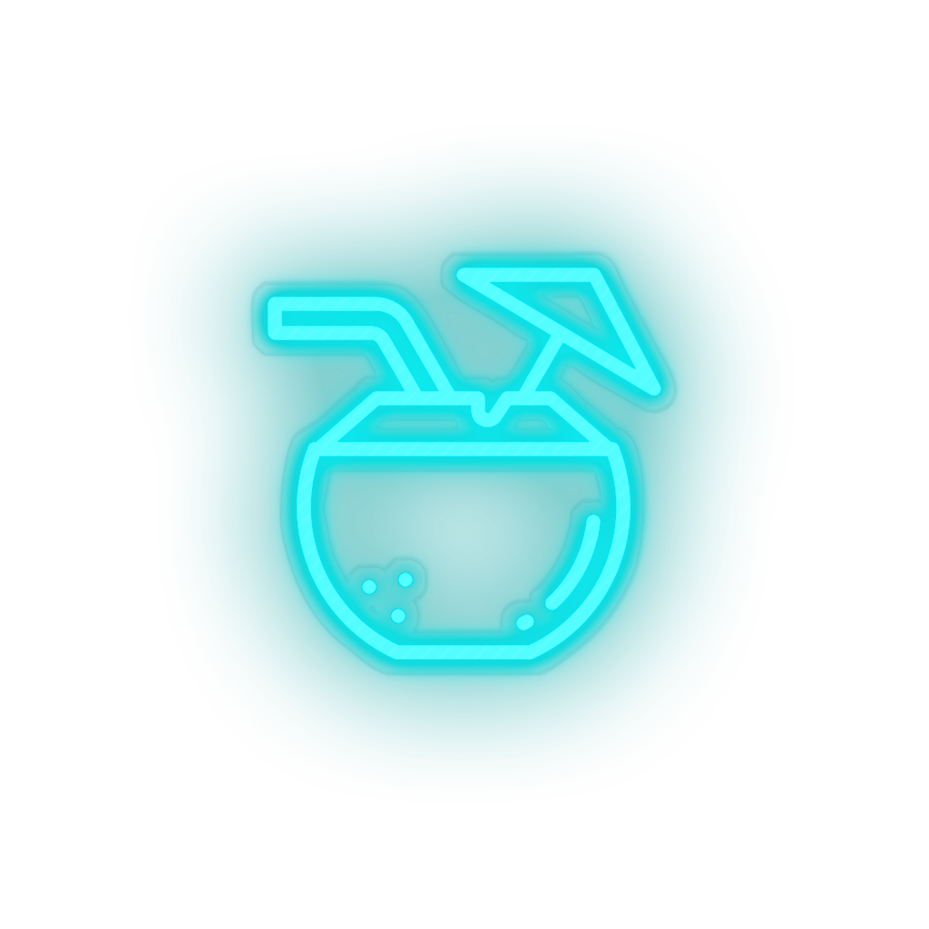 ice_blue coconut led coconut holiday summer tourism travel tropical drink vacation neon factory
