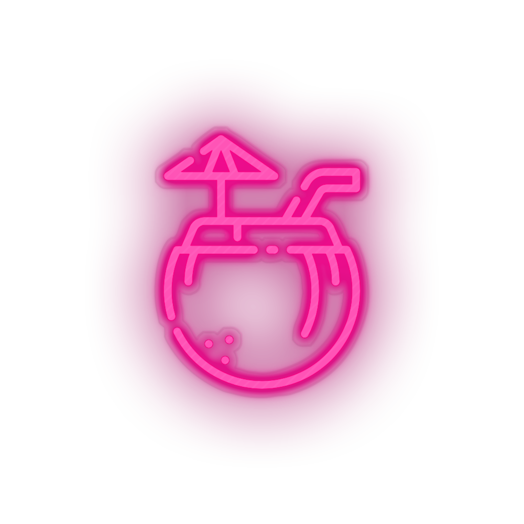 coconut Coconut holiday summer tourism travel tropical drink vacation Neon led factory