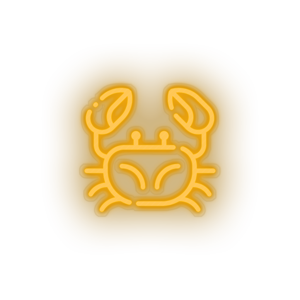 warm_white crabs led animal beach crab holiday seafood summer vacation neon factory