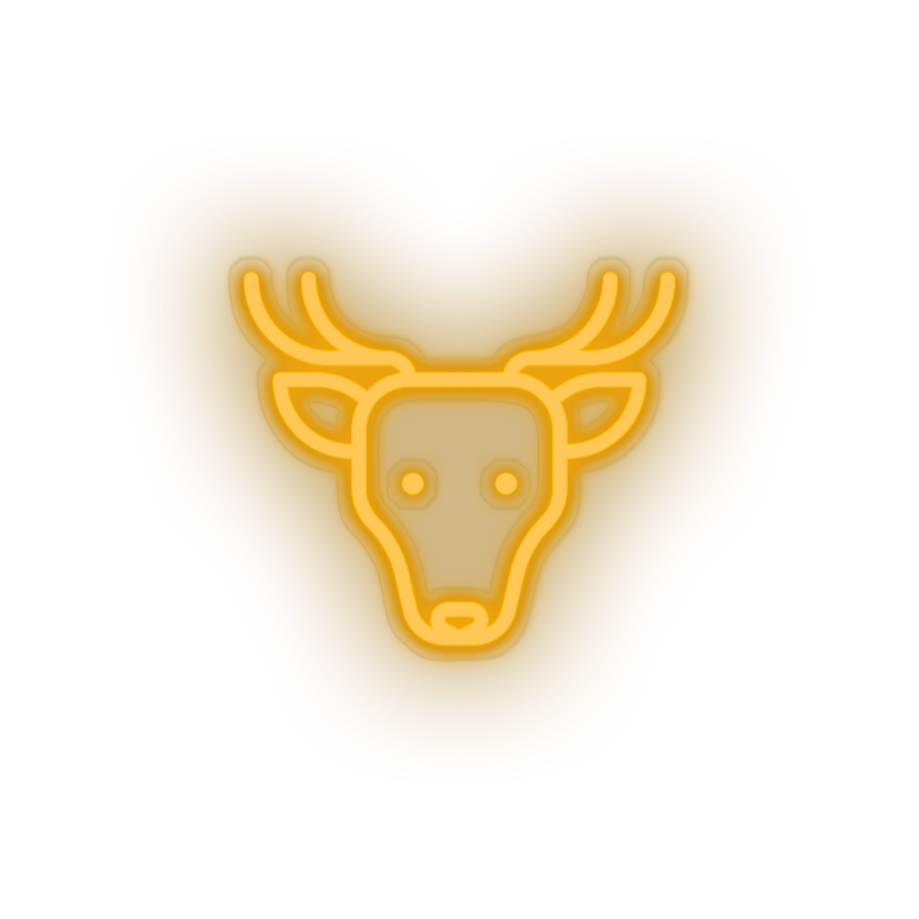 warm_white deer led animal cartoon deer fauna herbivore roe zoo neon factory