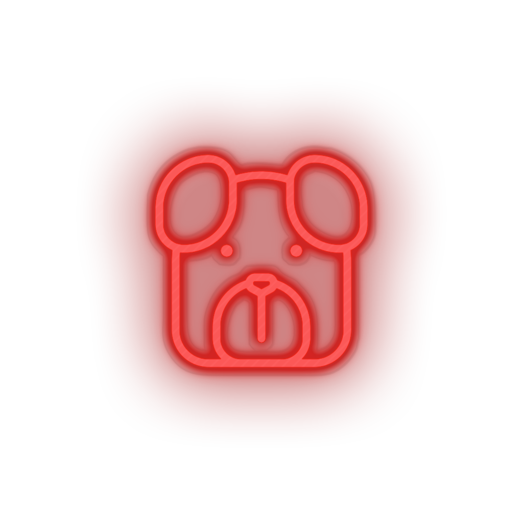 red dog led animal carnivore cartoon dog house pet pet zoo neon factory