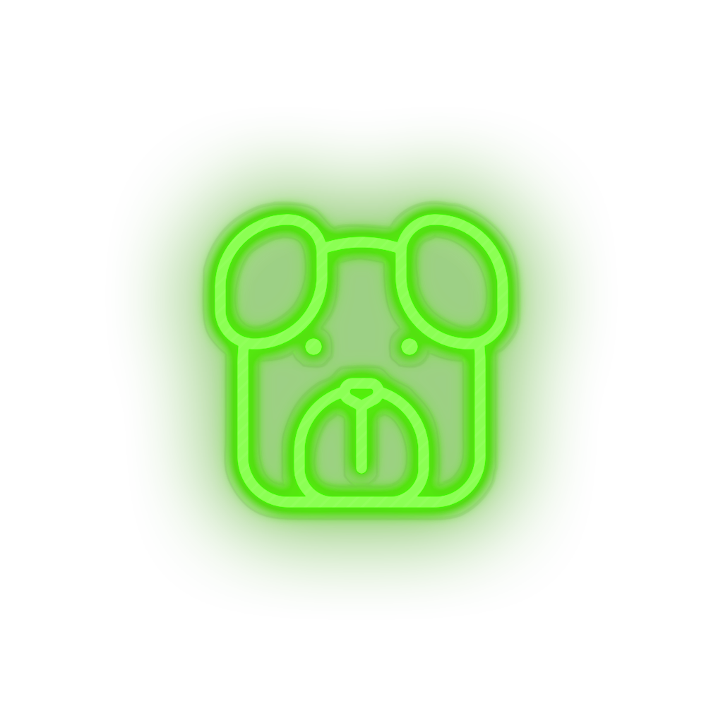 green dog led animal carnivore cartoon dog house pet pet zoo neon factory