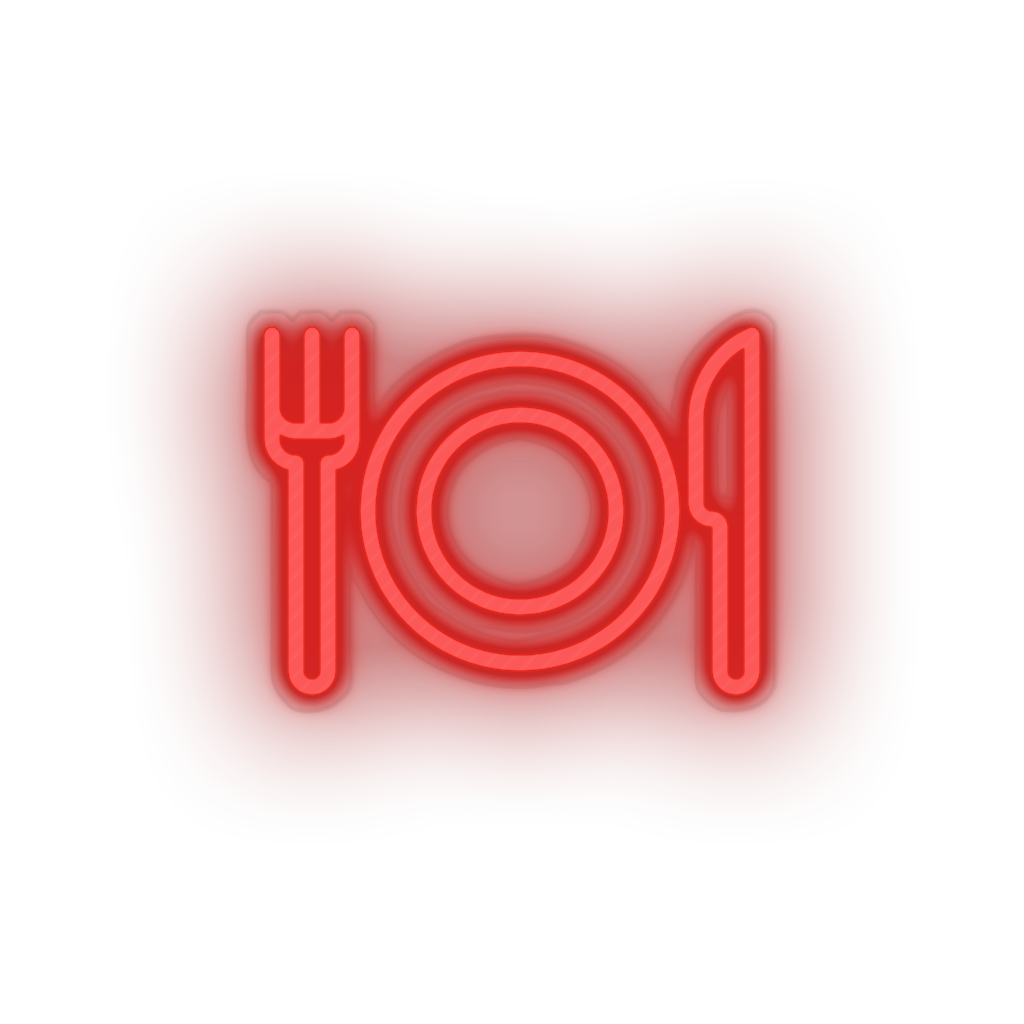 red eat led culinary eat food holiday tourism travel vacation neon factory