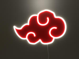 Akatsuki Naruto cloud neon sign