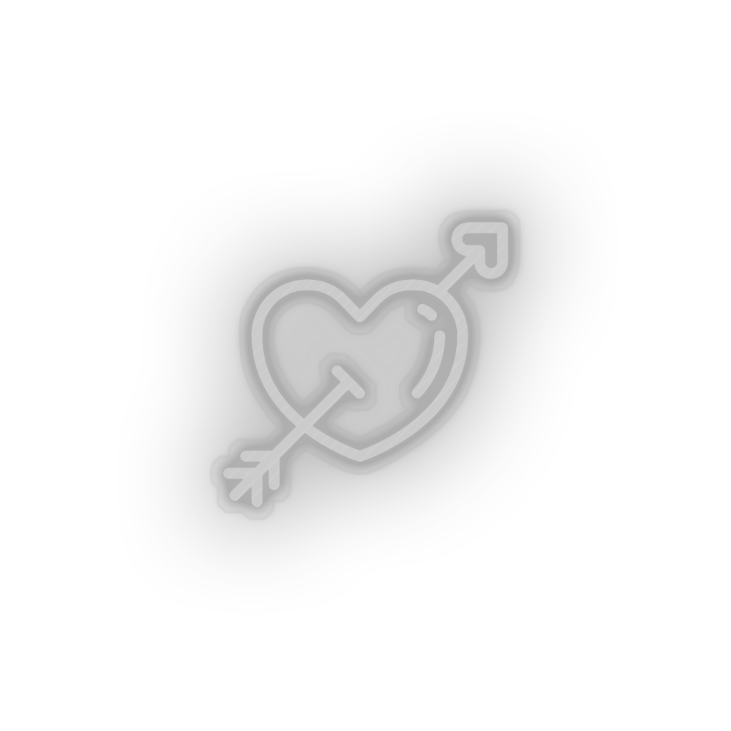 white fall_in_love led arrow fall in love heart love relationship romance valentine day neon factory