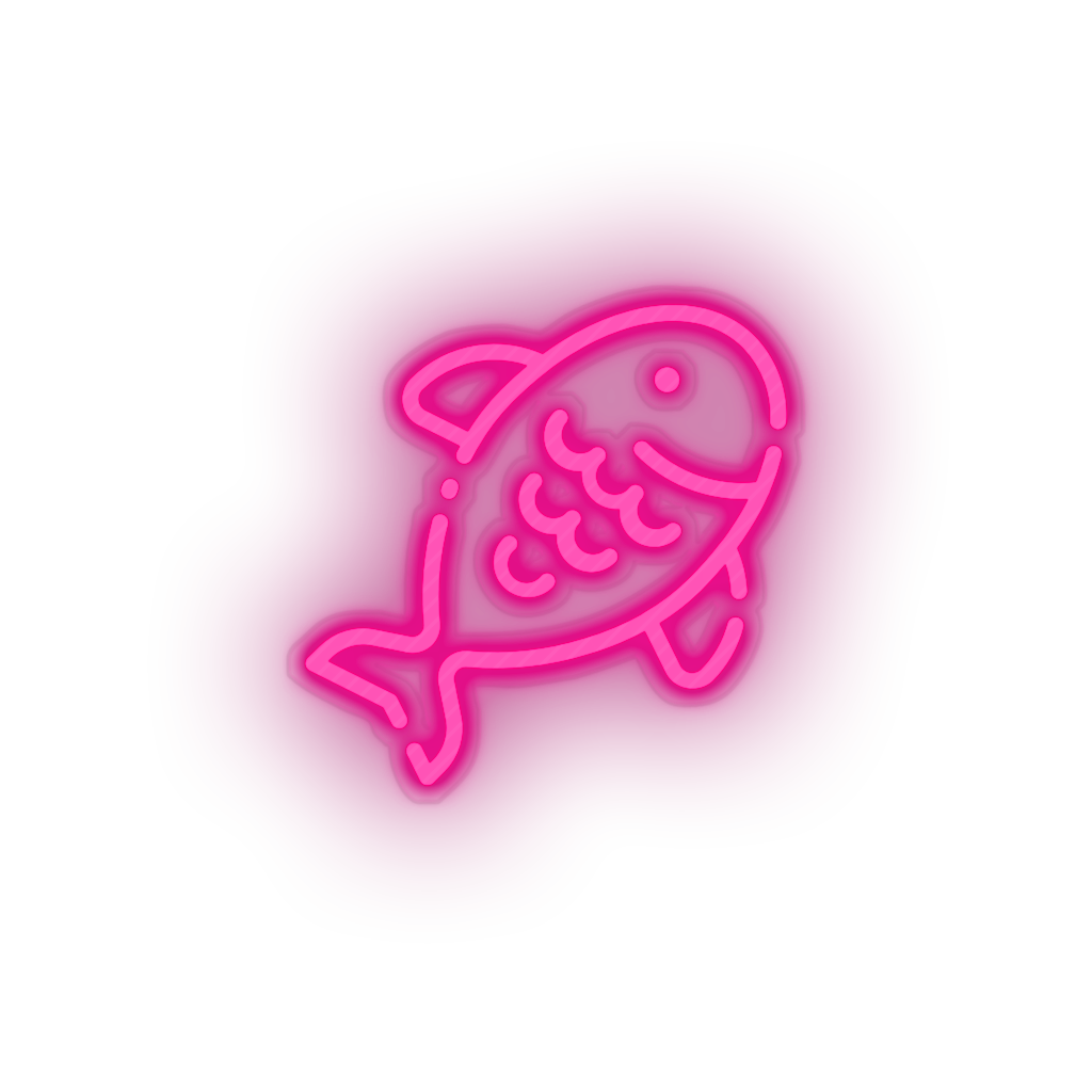 pink fish led animal beach fish holiday seafood summer vacation neon factory