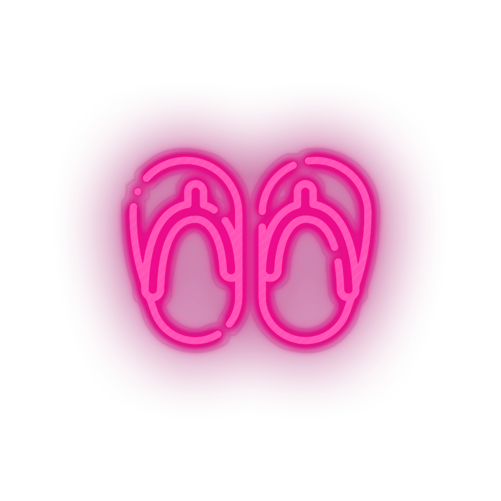 pink flip_flops led beach flip flop holiday sandals slippers summer vacation neon factory