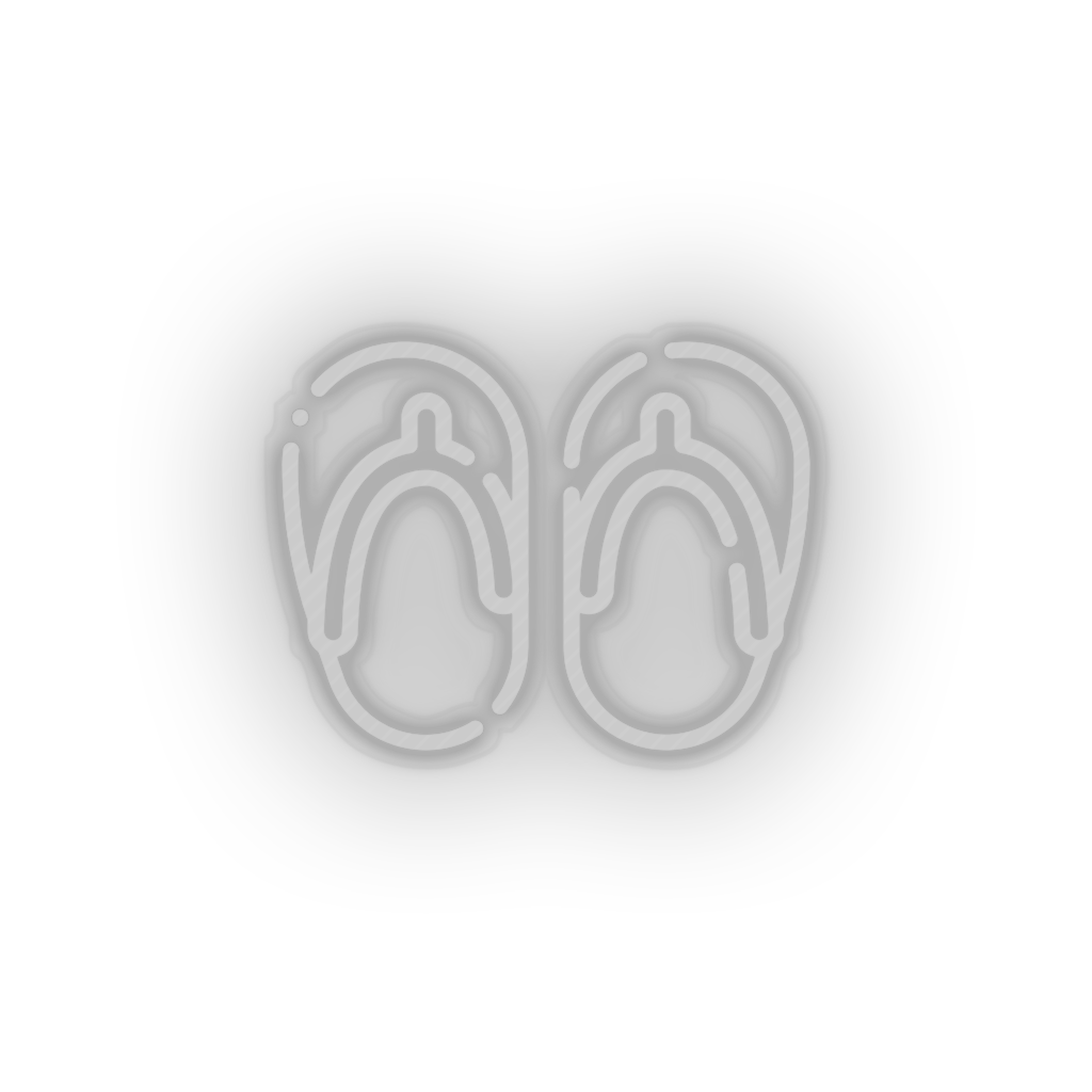 white flip_flops led beach flip flop holiday sandals slippers summer vacation neon factory