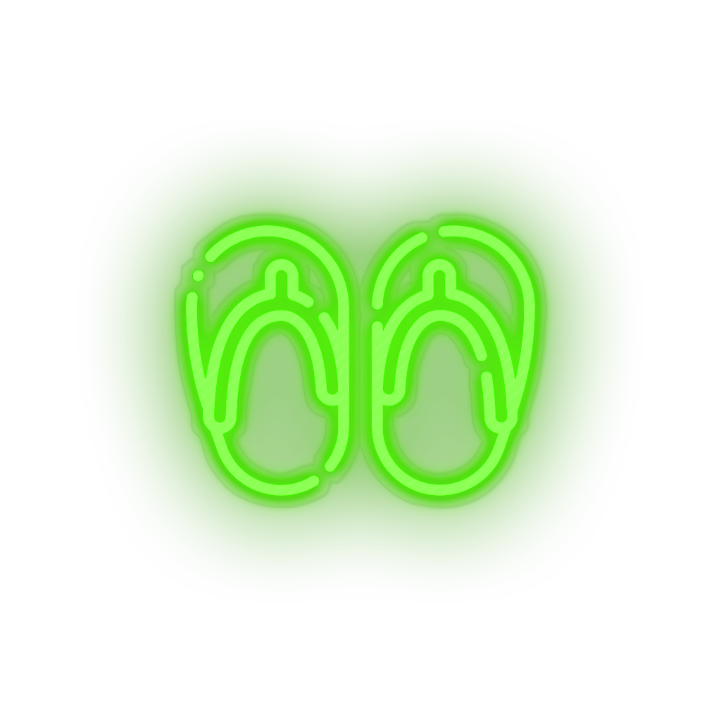 green flip_flops led beach flip flop holiday sandals slippers summer vacation neon factory