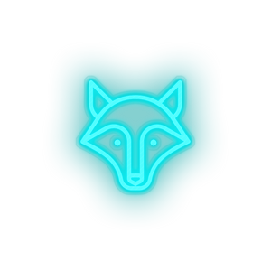 fox Animal carnivore cartoon fauna fox wolf zoo Neon led factory