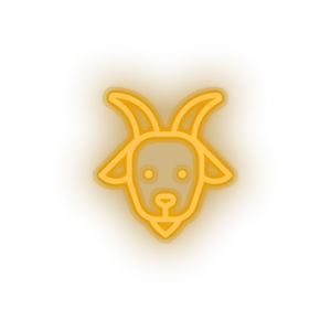 goat Animal cartoon farm fauna goat herbivore zoo Neon led factory