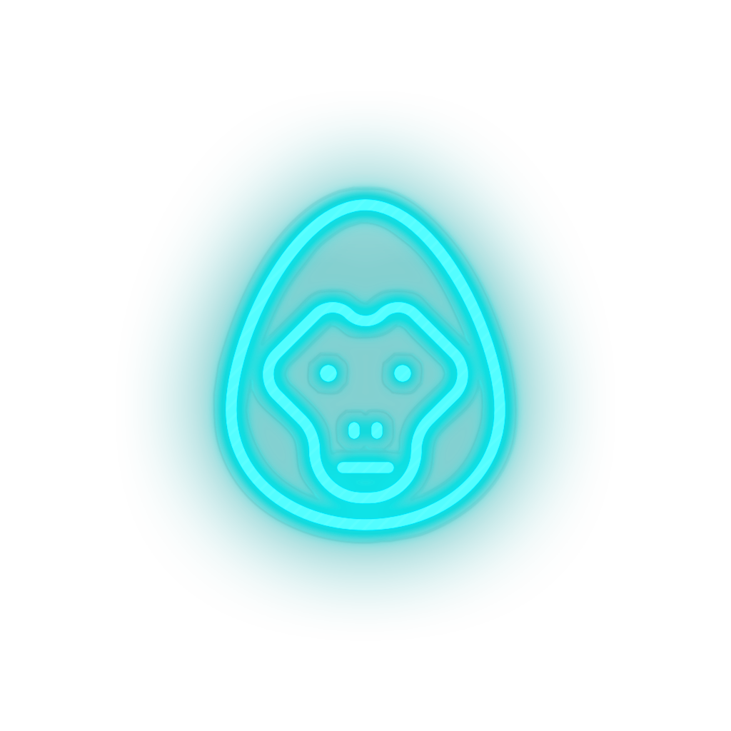 ice_blue gorilla led animal cartoon fauna gorilla herbivore monkey zoo neon factory