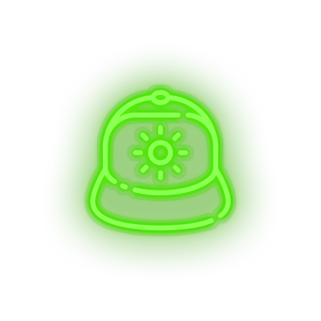 green hat led beach cap fashion hat holiday summer vacation neon factory