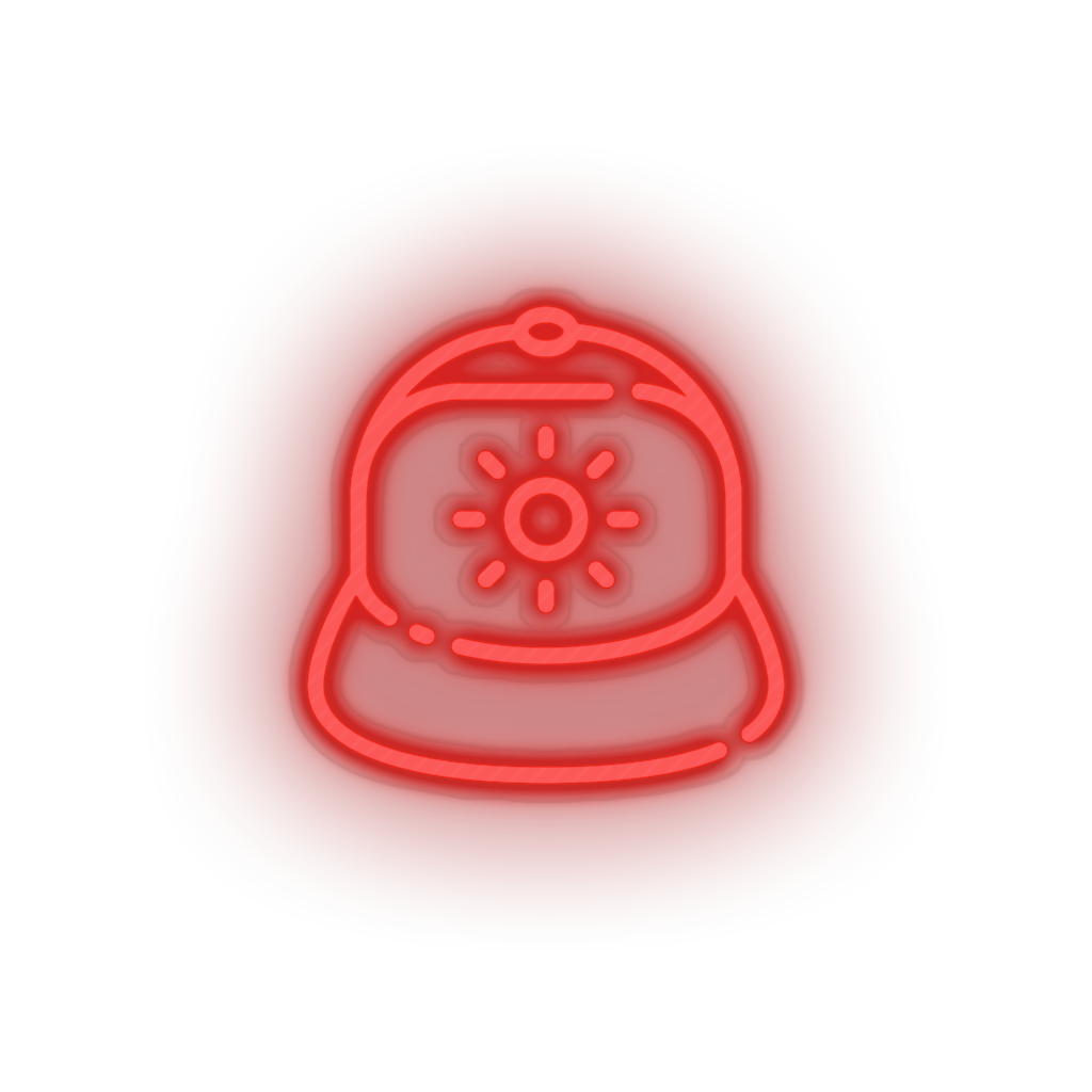 red hat led beach cap fashion hat holiday summer vacation neon factory