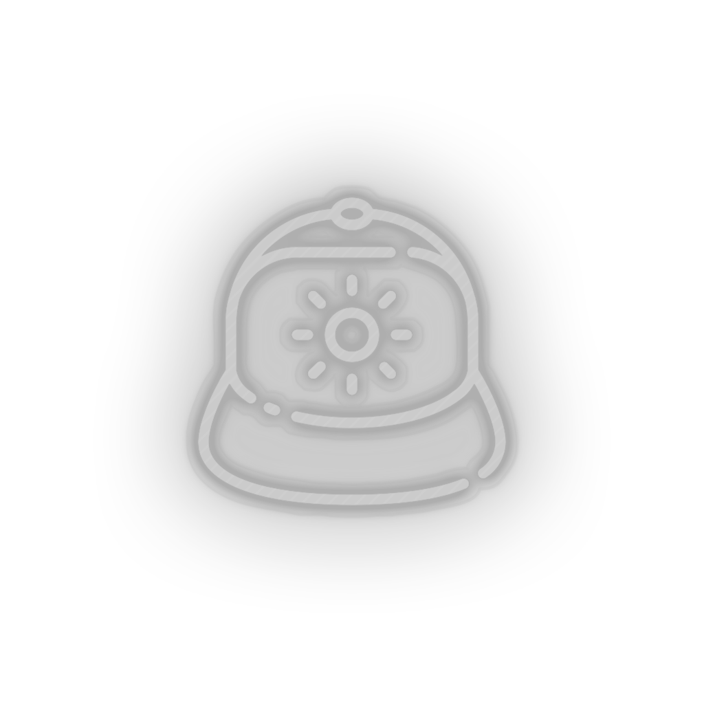 white hat led beach cap fashion hat holiday summer vacation neon factory