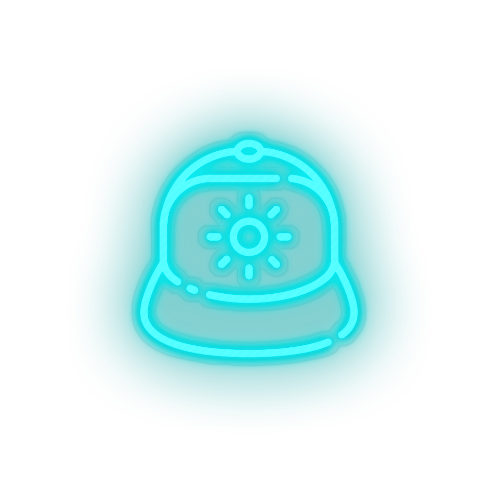 ice_blue hat led beach cap fashion hat holiday summer vacation neon factory