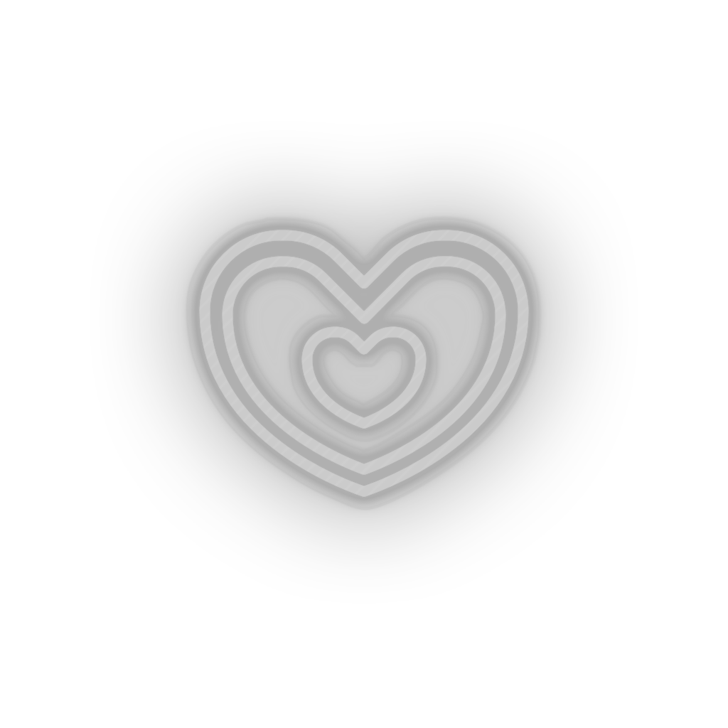 white heart led heart like love relationship romance shape valentine day neon factory