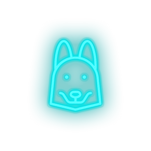 husky dog Animal carnivore cartoon fauna husky dog pet zoo Neon led factory