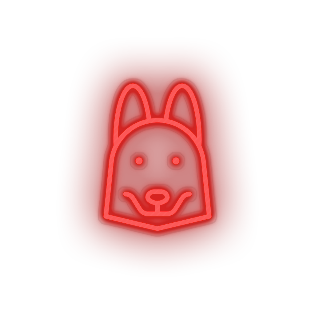 red husky_dog led animal carnivore cartoon fauna husky dog pet zoo neon factory