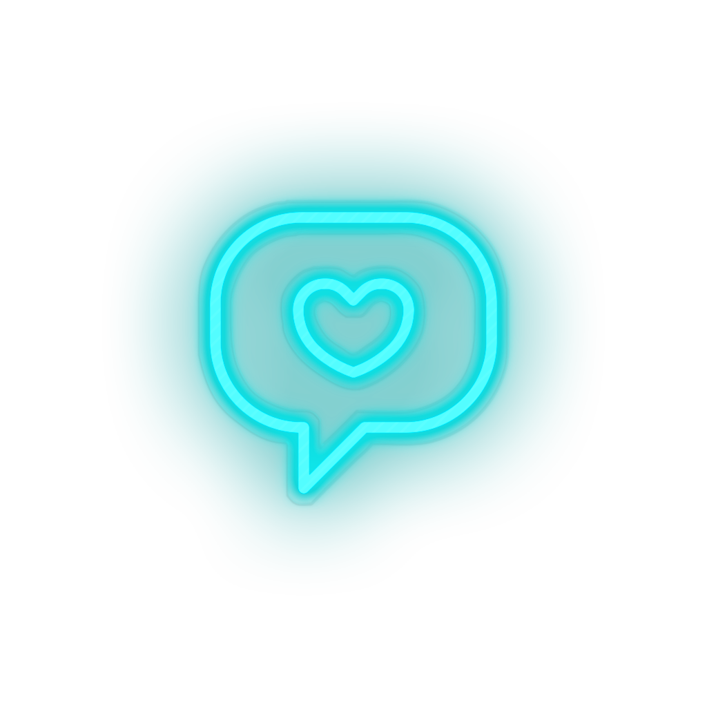 ice_blue i_love_you led bubble heart I love you love relationship romance valentine day neon factory