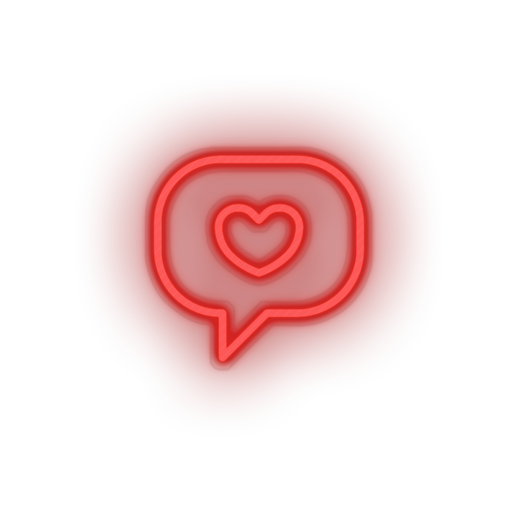 red i_love_you led bubble heart I love you love relationship romance valentine day neon factory