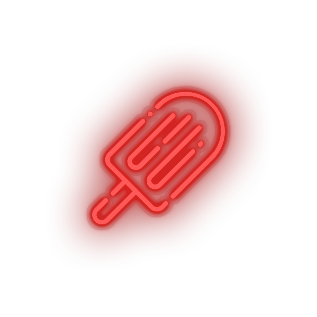 red ice_cream led beach cold holiday ice cream popsicle summer vacation neon factory