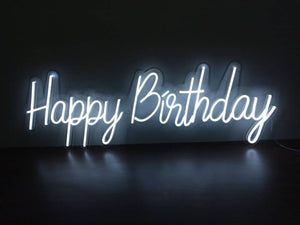 Custom Neon Sign "Happy Birthday" light for weddings, engagement parties, or events. Message to make any neon sign! Free Shipping!