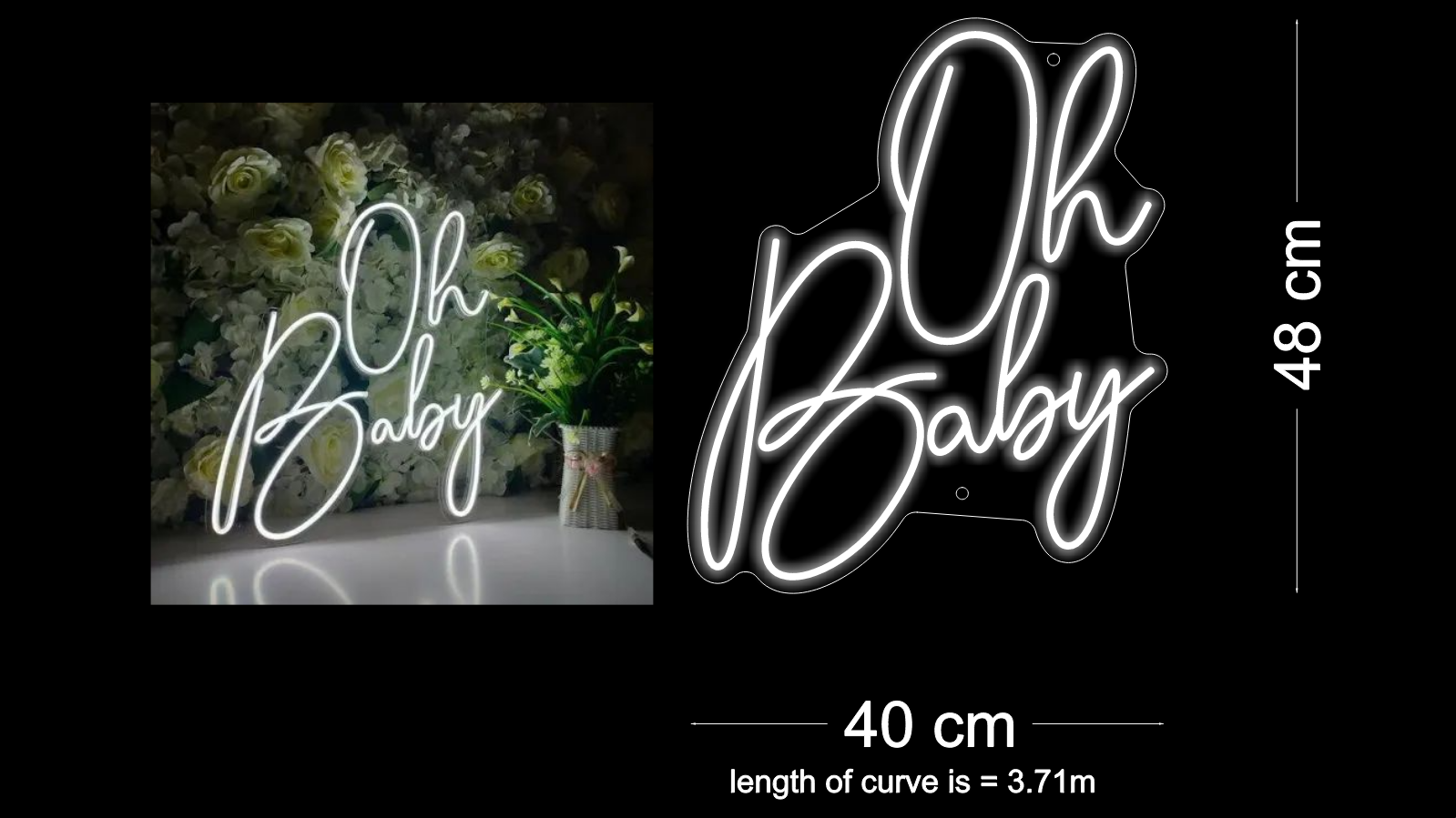 Custom Neon Sign: Oh Baby