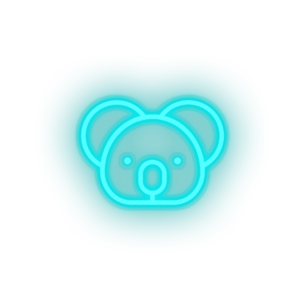 ice_blue koala led animal austalia cartoon fauna herbivore koala zoo neon factory